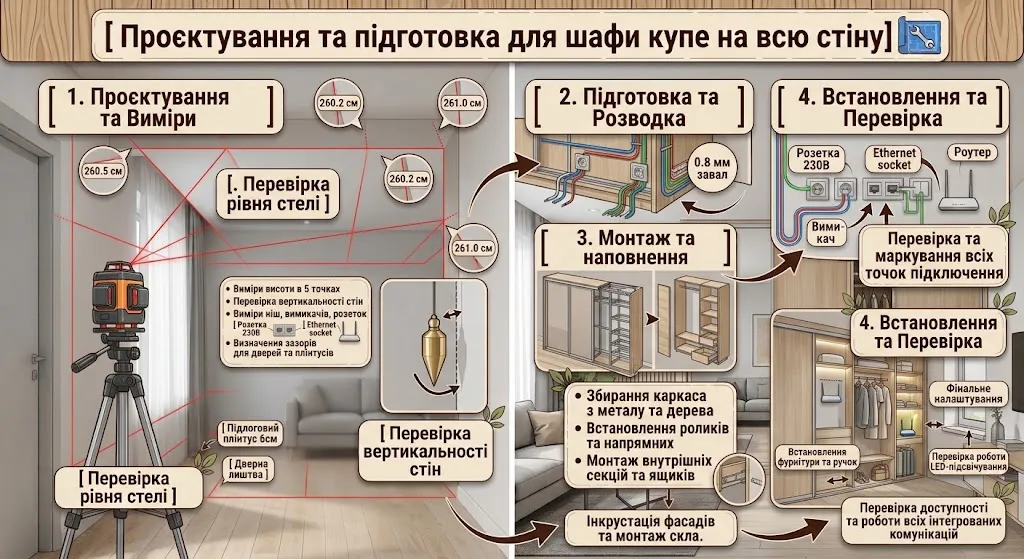 проєктування шафи купе на всю стіну