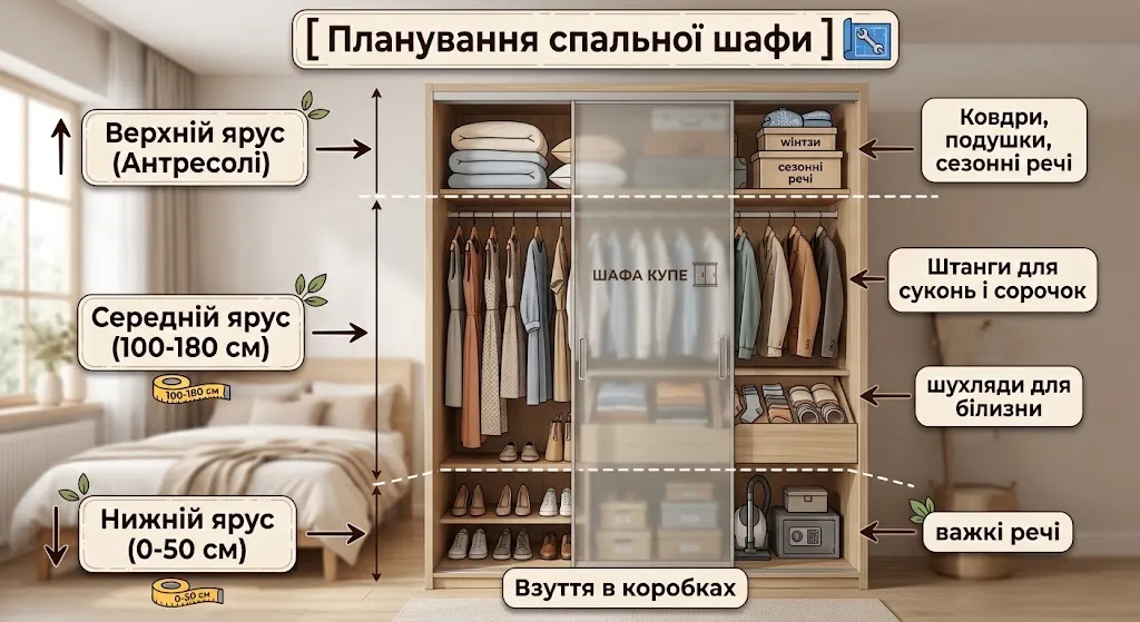 Шафа-купе для спальні